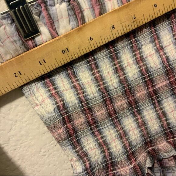 NWT Isabel Marant Naomi Mini Skirt size 36  Women's Smocked Plaid Check Printed - Picture 6 of 8